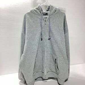 EYLHOT Heavyweight Men's Zip Up Hoodie Sweatshirt Warm Gray 4XL